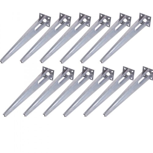 Ground screw for post For 12 pcs Ø40 mm fence post with 50 cm ground anchor Collapsible post holder with base for pipe