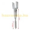 Ground screw for post 2 fence posts U-shaped 67 cm with soil dowel Collapsible post support base with 2 tabs