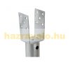 Ground screw for post 2 fence posts U-shaped 67 cm with soil dowel Collapsible post support base with 2 tabs