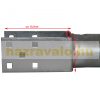 Ground screw for post 2 fence posts U-shaped 67 cm with soil dowel Collapsible post support base with 2 tabs