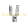 Ground screw for post 2 U-shaped fence posts with 68.5 cm ground stake Collapsible post support base with 2 tabs