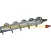 Ground screw for post 2 U-shaped fence posts with 68.5 cm ground stake Collapsible post support base with 2 tabs