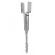 Ground screw for post Fence post U-shaped 68.5 cm For 10 cm beam with ground stake Collapsible post support base with 2 tabs