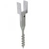 Ground screw for post fence post U-shaped 68 cm for 9 cm beam with ground anchor Collapsible post support base with 2 tabs