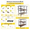 Serving cart rolling kitchen storage 90x40x95 cm 100 kg capacity bar cart with wine rack Vintage brown black