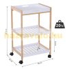 Rolling kitchen storage with removable tray 46x35x74.5 cm