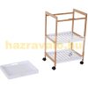 Rolling kitchen storage with removable tray 46x35x74.5 cm