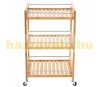 Rolling kitchen trolley, serving trolley 76x46x38 cm bamboo