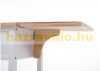 Rolling kitchen cart, serving cart 89x119x89 cm pine wood in white and natural wood color