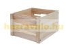 Rolling kitchen cart, serving cart 89x119x89 cm pine wood in white and natural wood color