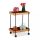 Bamboo serving cart with 2 shelves elegant party cart 57x46x28 cm in bamboo-black color