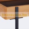 Bamboo serving cart with 2 shelves elegant party cart 57x46x28 cm in bamboo-black color