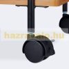 Bamboo serving cart with 2 shelves elegant party cart 57x46x28 cm in bamboo-black color