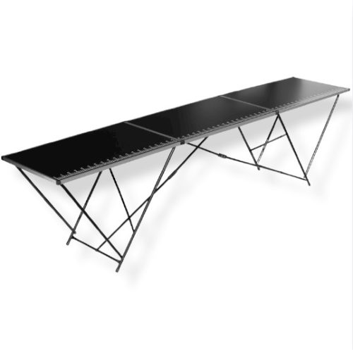 Wallpapering table 298x60x78 cm aluminum frame easily transportable long wallpapering work table