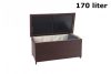 Garden storage polyrattan garden box 51x100x50 cm 170 liters brown