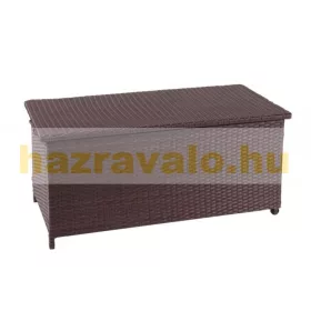   Kerti tároló polirattan kerti láda 51x100x50 cm 170 liter barna