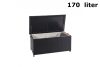 Garden storage polyrattan garden box 51x100x50 cm 170 liters black