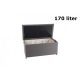 Garden storage polyrattan garden box 51x100x50 cm 170 liters gray