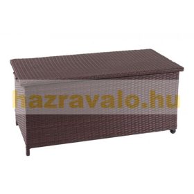   Kerti tároló polirattan kerti láda 51x115x59 cm 250 liter barna