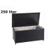 Garden storage polyrattan garden box 51x115x59 cm 250 liters black