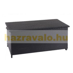   Kerti tároló polirattan kerti láda 51x115x59 cm 250 liter fekete