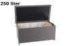 Garden storage polyrattan garden box 51x115x59 cm 250 liters gray