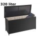 Garden storage polyrattan garden box 63x135x52 cm 320 liters black