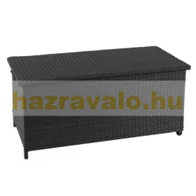   Kerti tároló polirattan kerti láda 63x135x52 cm 320 liter fekete