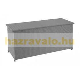   Kerti tároló polirattan kerti láda 63x135x52 cm 320 liter szürke