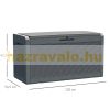 Kerti tároló polirattan kerti láda pad 120x54,5x62,5 cm 380 liter szürke 2 fő számára alkalmas kerti bútor