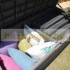 Kerti tároló polirattan kerti láda pad 120x54,5x62,5 cm 380 liter szürke 2 fő számára alkalmas kerti bútor