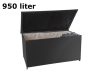 Garden storage polyrattan garden box 80x160x94 cm 950 liters black