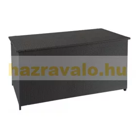   Kerti tároló polirattan kerti láda 80x160x94 cm 950 liter fekete