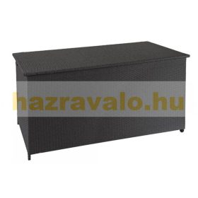   Kerti tároló polirattan kerti láda 80x160x94 cm 950 liter fekete