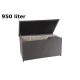 Garden storage polyrattan garden box 80x160x94 cm 950 liters gray