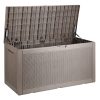 Kerti tároló láda 1220x545x623 mm 378,5 liter UV-álló kültéri szerszámos doboz 299 kg teherbírású