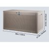 Kerti tároló láda 1220x545x623 mm 378,5 liter UV-álló kültéri szerszámos doboz 299 kg teherbírású