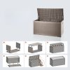 Kerti tároló láda 1220x545x623 mm 378,5 liter UV-álló kültéri szerszámos doboz 299 kg teherbírású