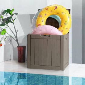   Kerti tároló láda 561x434x530 mm kültéri PP tárolódoboz 117,3 liter kapacitással, 77 kg teherbírással