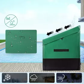   440 literes kültéri tárolódoboz PE ponyvás, vízálló kivitelben könnyű, jól szellőző kerti párnatartó