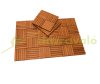 3 m² Akácfa mozaik teraszburkolólap 33 darabos készlet 30x30 cm balkonburkolólap kazettás teraszburkolat