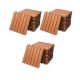 Wooden terrace tiles set of 33 pieces 30x30 cm eucalyptus wood balcony tiles cassette terrace covering