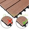 WPC cassette terrace tiles set of 11 pieces 30x30 cm classic balcony tiles Terracotta terrace tiles 