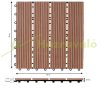 WPC cassette terrace tiles set of 11 pieces 30x30 cm classic balcony tiles Terracotta terrace tiles 