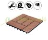 2 m² WPC kazettás teraszburkolólap 22 darabos készlet 30x30 cm mozaik balkonburkolólap Terrakotta teraszburkolat