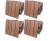 WPC cassette terrace tiles set of 44 pieces 30x30 cm classic balcony tiles Terracotta terrace covering