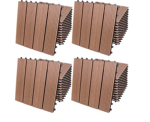 WPC cassette terrace tiles set of 44 pieces 30x30 cm classic balcony tiles Terracotta terrace covering