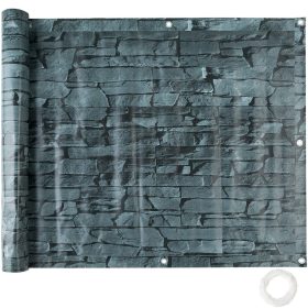   Teraszkorlát takaró belátásgátló ponyva tartós anyagból 75 cm széles 6 méter hosszú kőtégla hatású