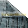Anti-view tarpaulin covering terrace railing made of durable material 75 cm wide 6 meters long stone brick effect