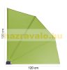 Side awning balcony terrace vertical shade 120x120 cm green room divider windbreak sunshade